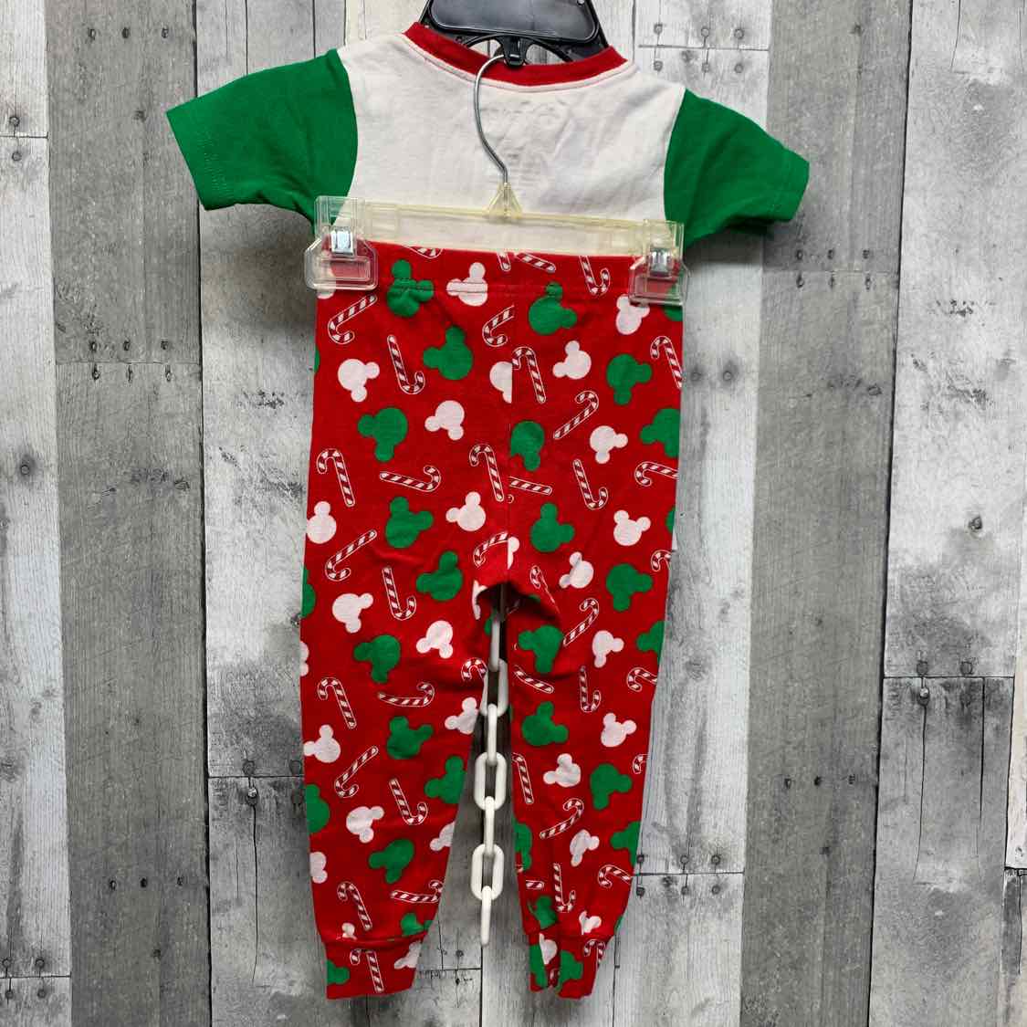 Size 4 White/Red Disney 2pc PJs