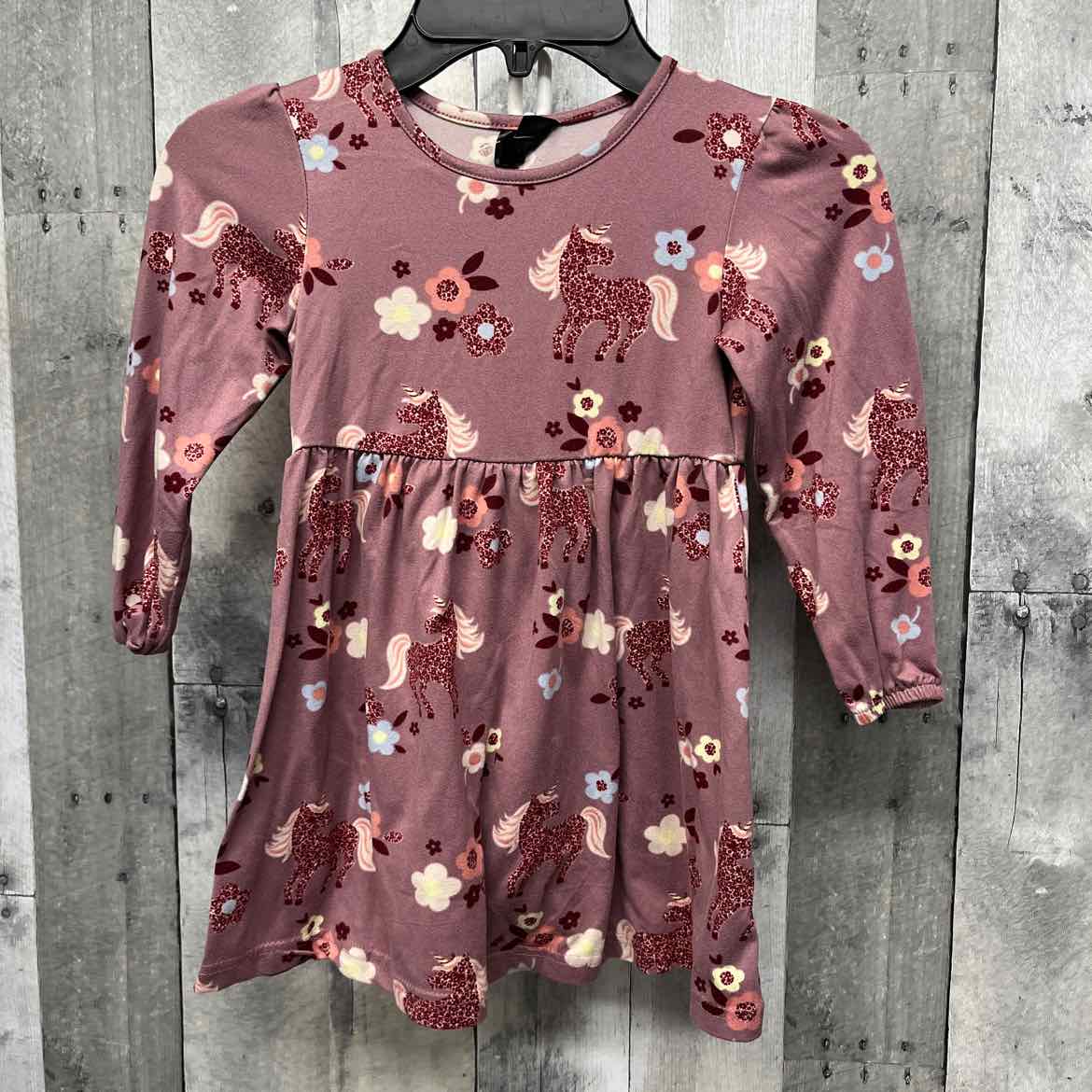 Size 4T Purple Graphic Picapino LS Dress