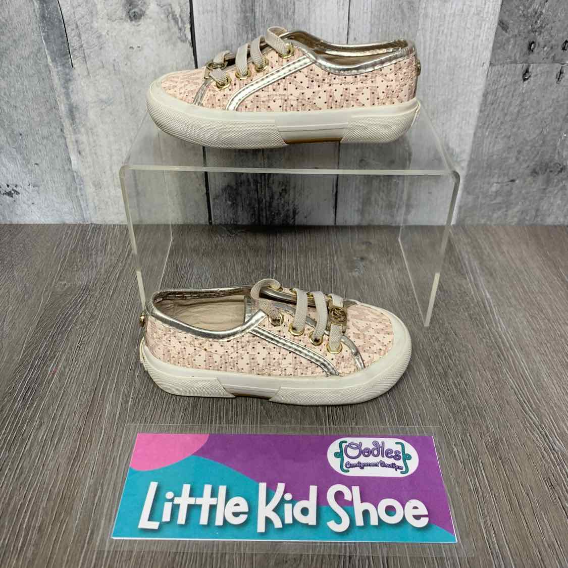 Size 6 Pink/Gold Michael Kors Sneakers
