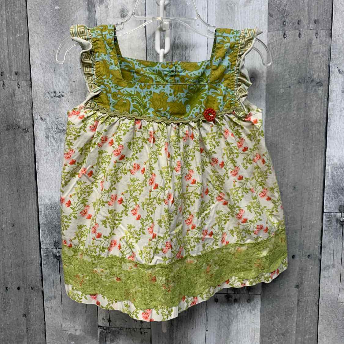 Size 2T Green/Pink Matilda Jane Dress