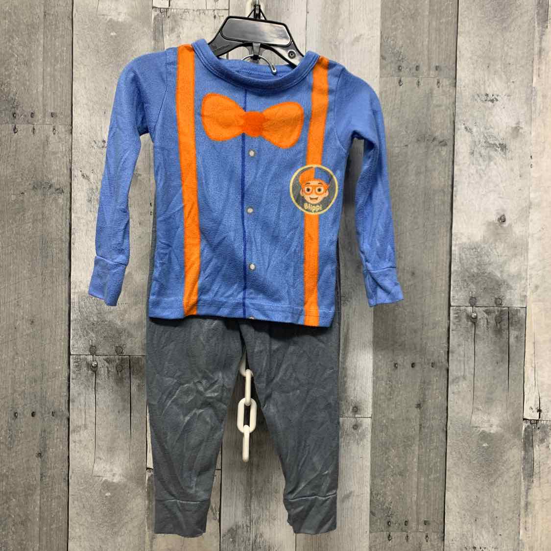 Size 2T Gray/Blue B Brand 2pc PJs