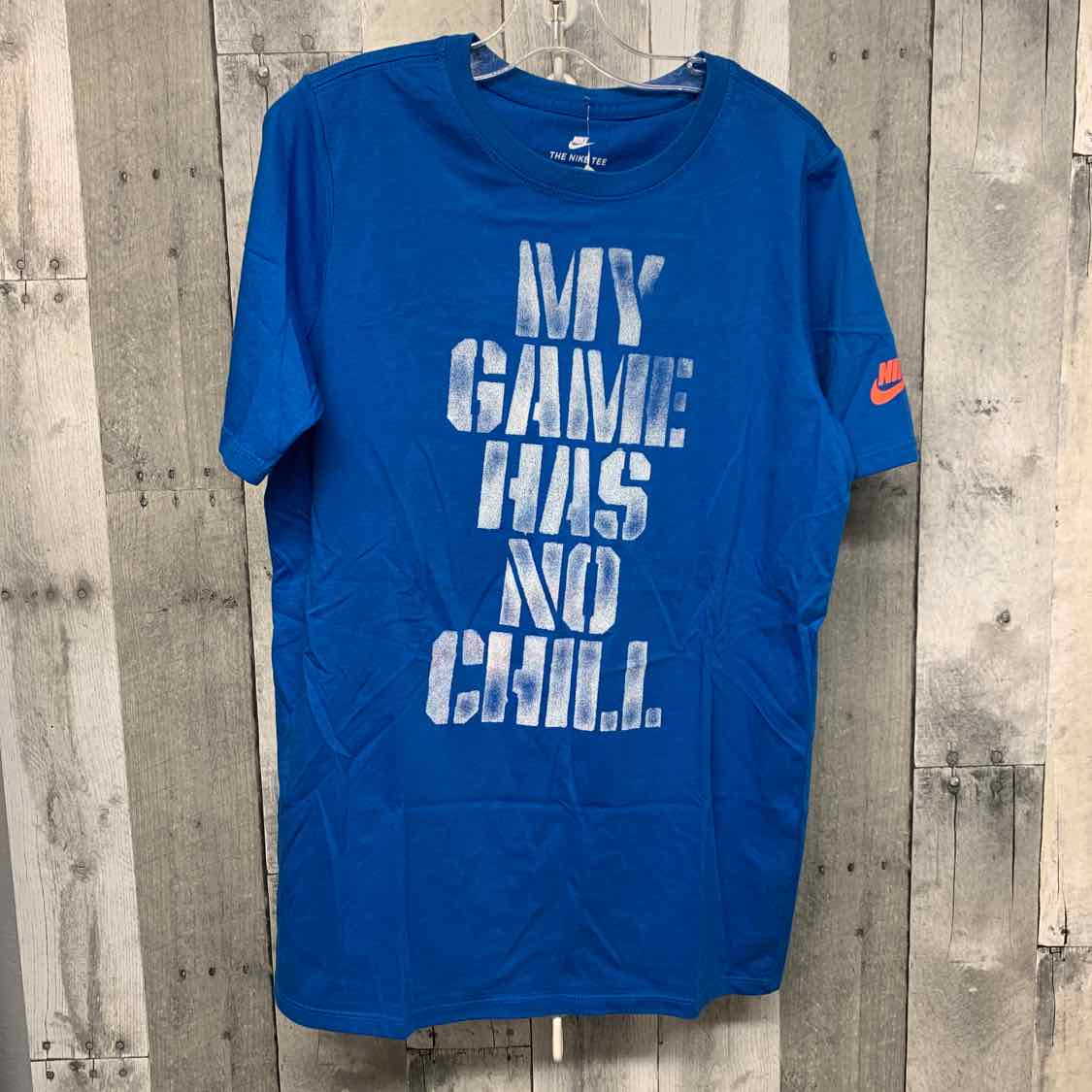 Size Large Blue Graphic Sport Brand T Shirt