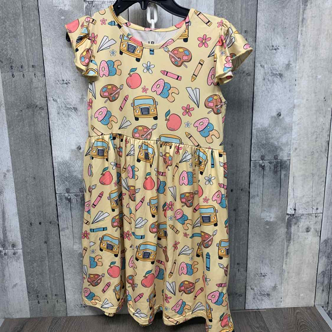 Size 9 Yellow Print B Brand Dress - Knit