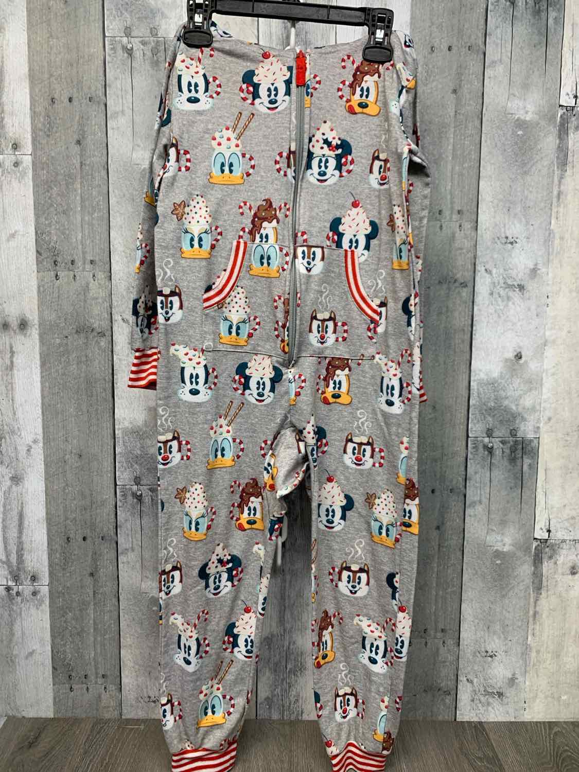 Size 5/6 Gray Print Disney Parks Footy PJs