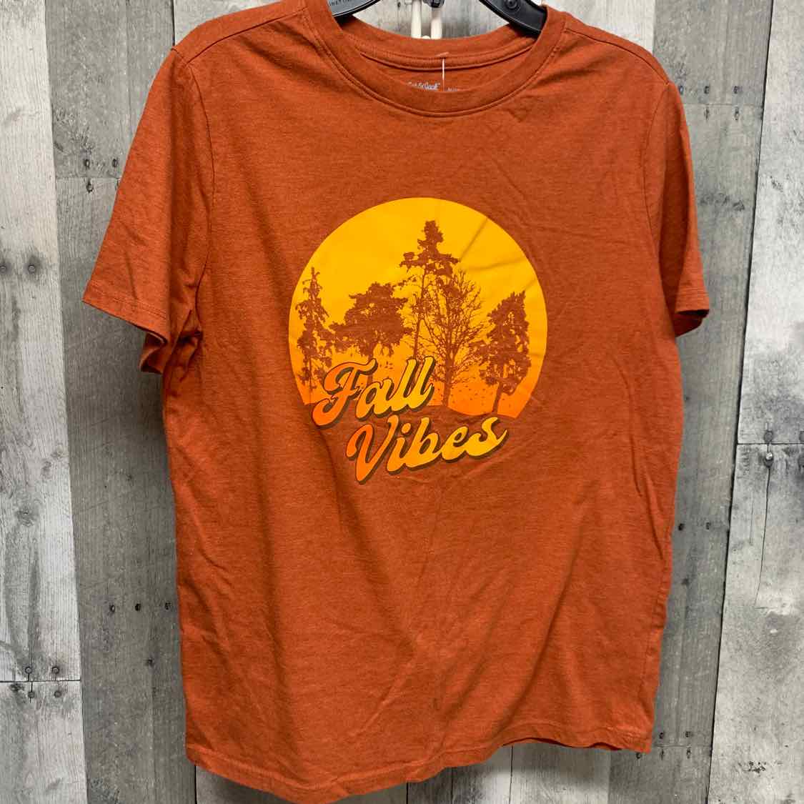 Size 14 Brown Graphic Cat & Jack Short Sleeve Shirt