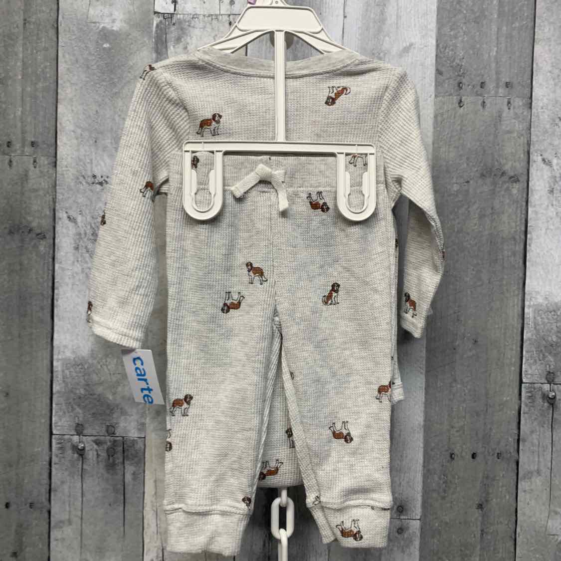 Size 9 Months Gray Print Carter's Shirt/Pants