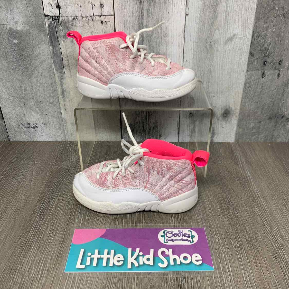 Size 8 White/Pink Sport Brand Sneakers