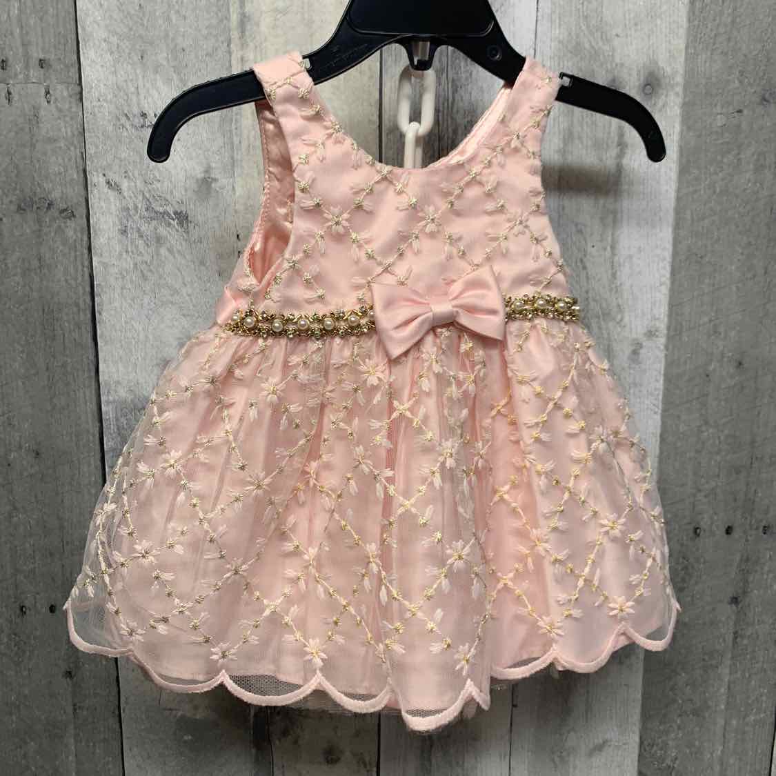 Size 9 Months Pink/Gold B Brand Dress - Party