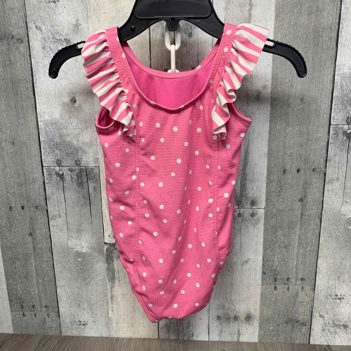 Size 5T Pink/White Jumping Beans Swim Suit - 1pc