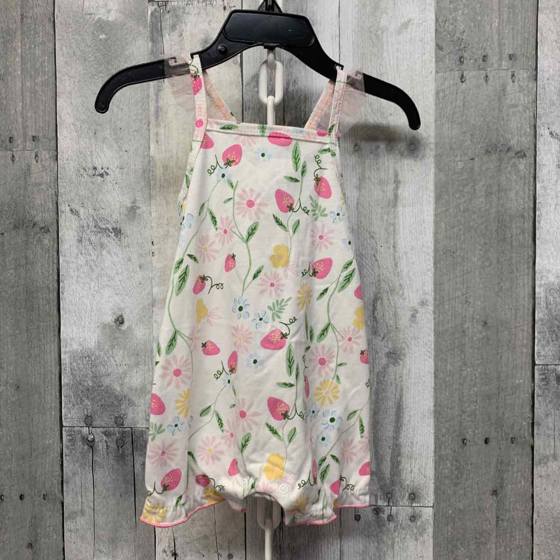 Size 3-6 Months White Print Chick Pea Romper
