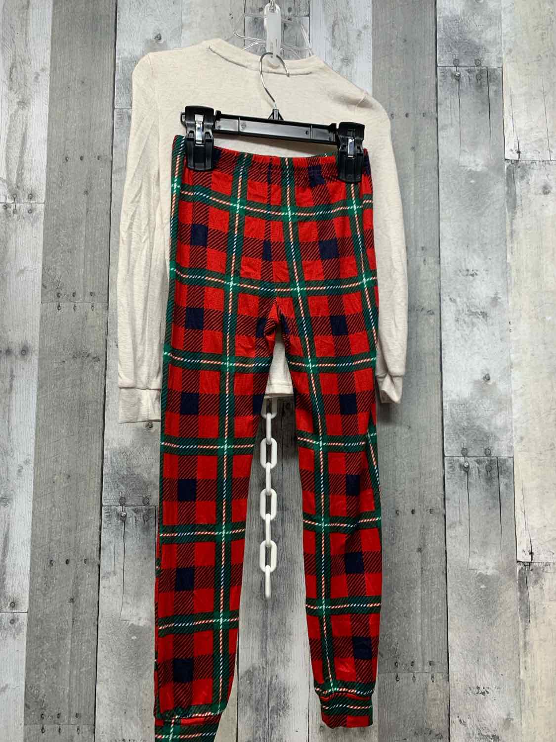 Size 8 Tan/Red Members Mark 2pc PJs