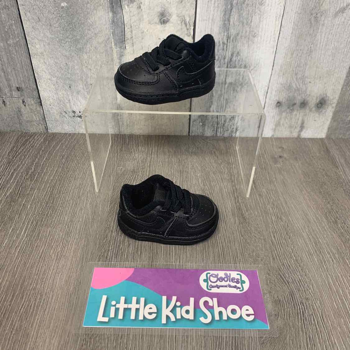 Size 1 Black Sport Brand Sneakers