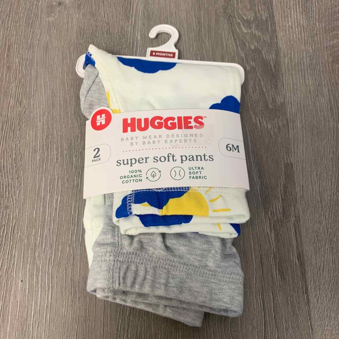 Size 6 Months White/Gray B Brand Pants