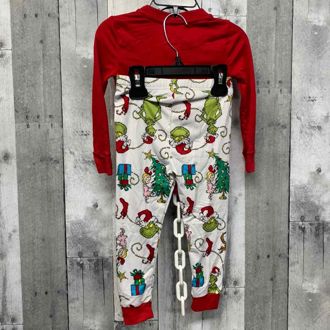 Size 3T Red/White Mid Brand 2pc PJs
