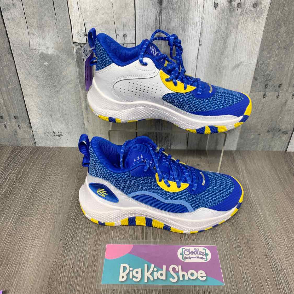 Size 4.5 Blue/Yellow Sport Brand Sneakers
