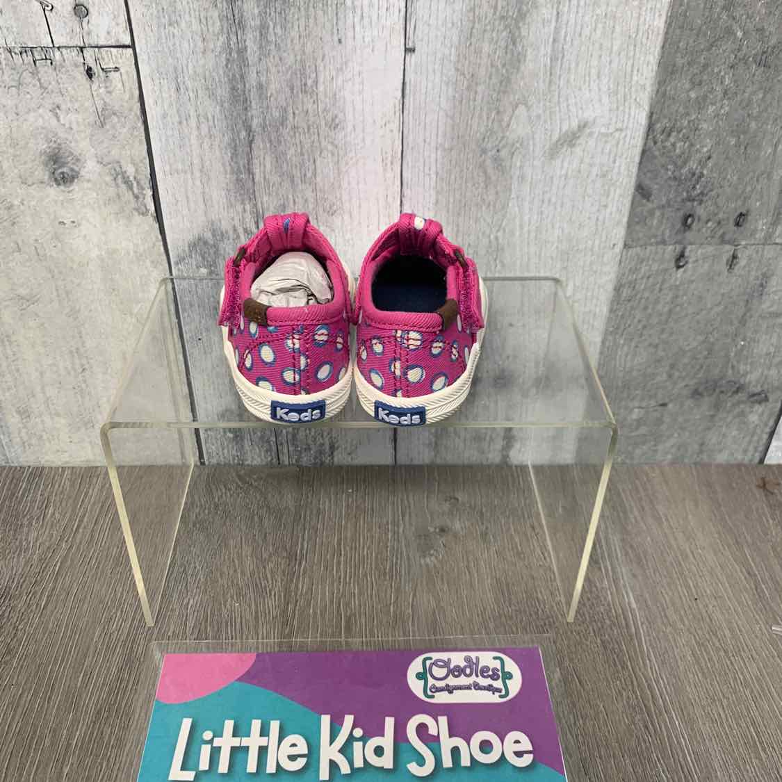 Size 1 Pink/White Keds Slip On Shoes