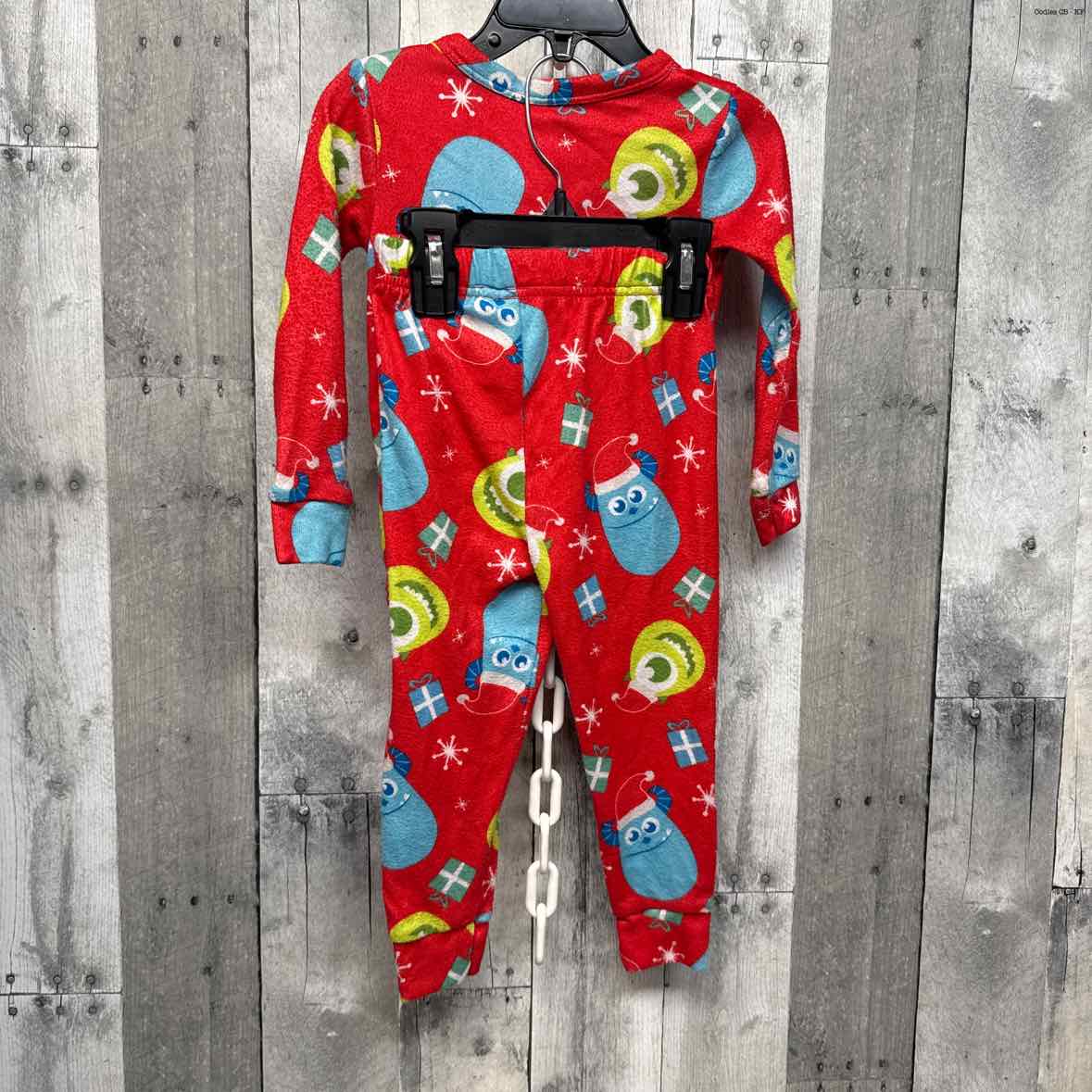 Size 3T Red/Green Disney 2pc PJs
