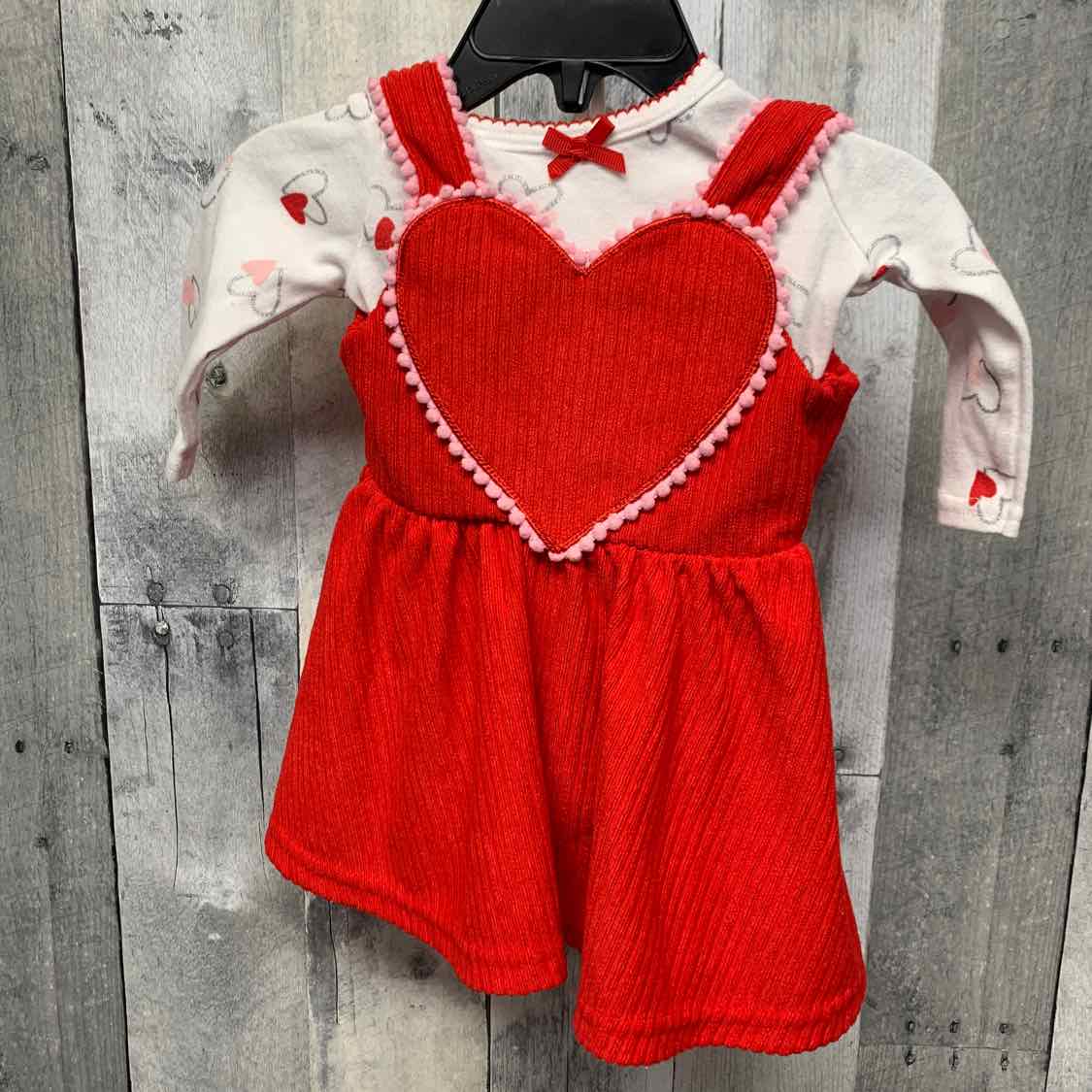Size 3 Months White/Red Baby Starters 2pc Dress