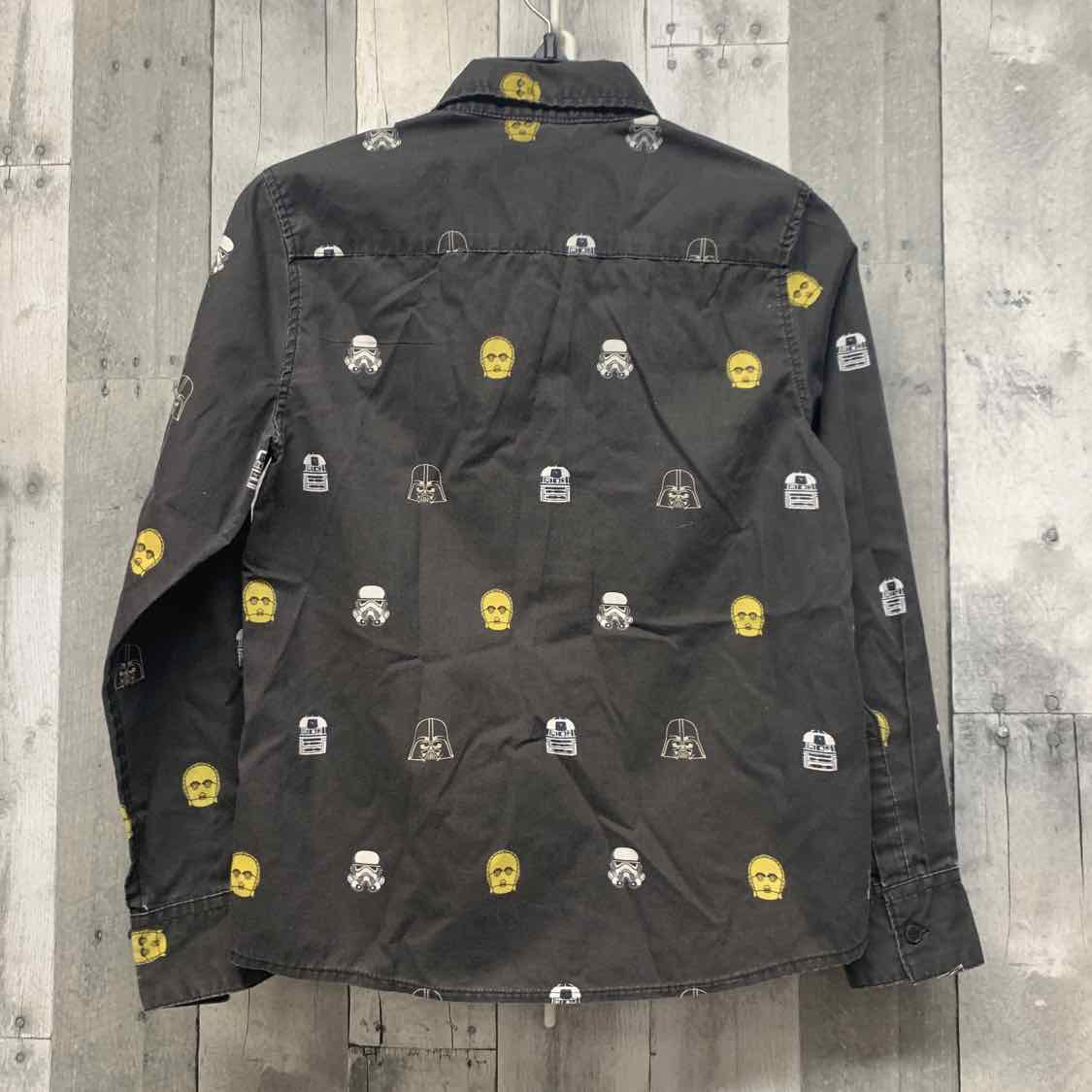 Size 8/9 Black H&M LS Button Up