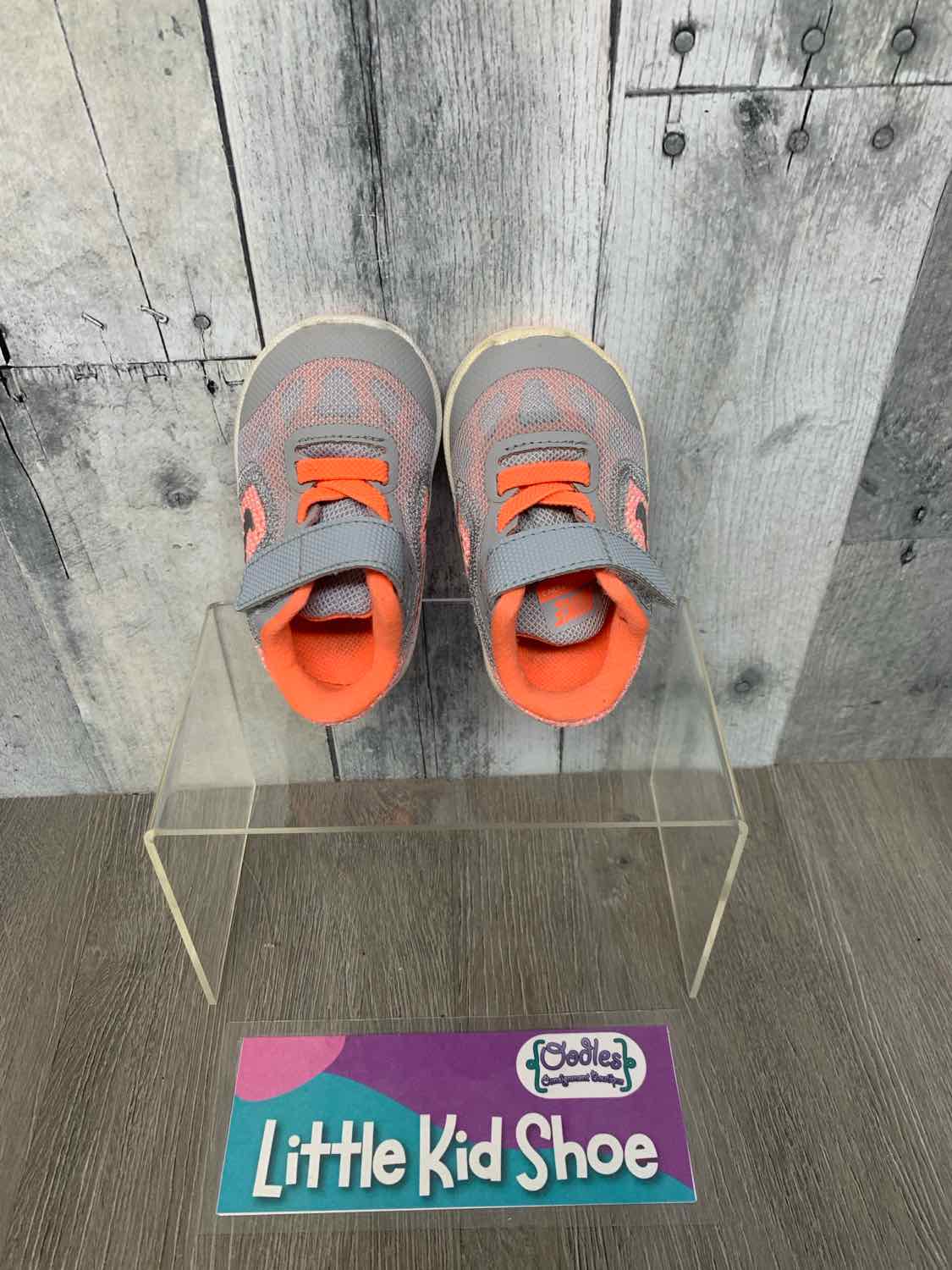 Size 3 Gray/Pink Sport Brand Sneakers