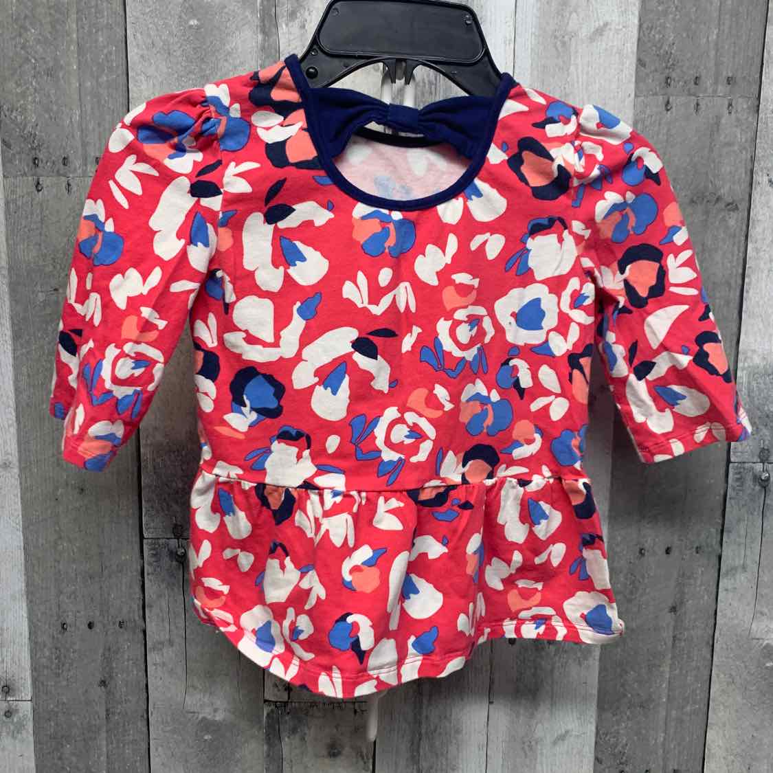 Size 5 Pink/Blue Crown & Ivy Short Sleeve Shirt