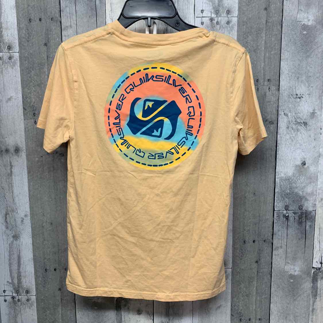 Size 10/12 Yellow Graphic Quiksilver T Shirt