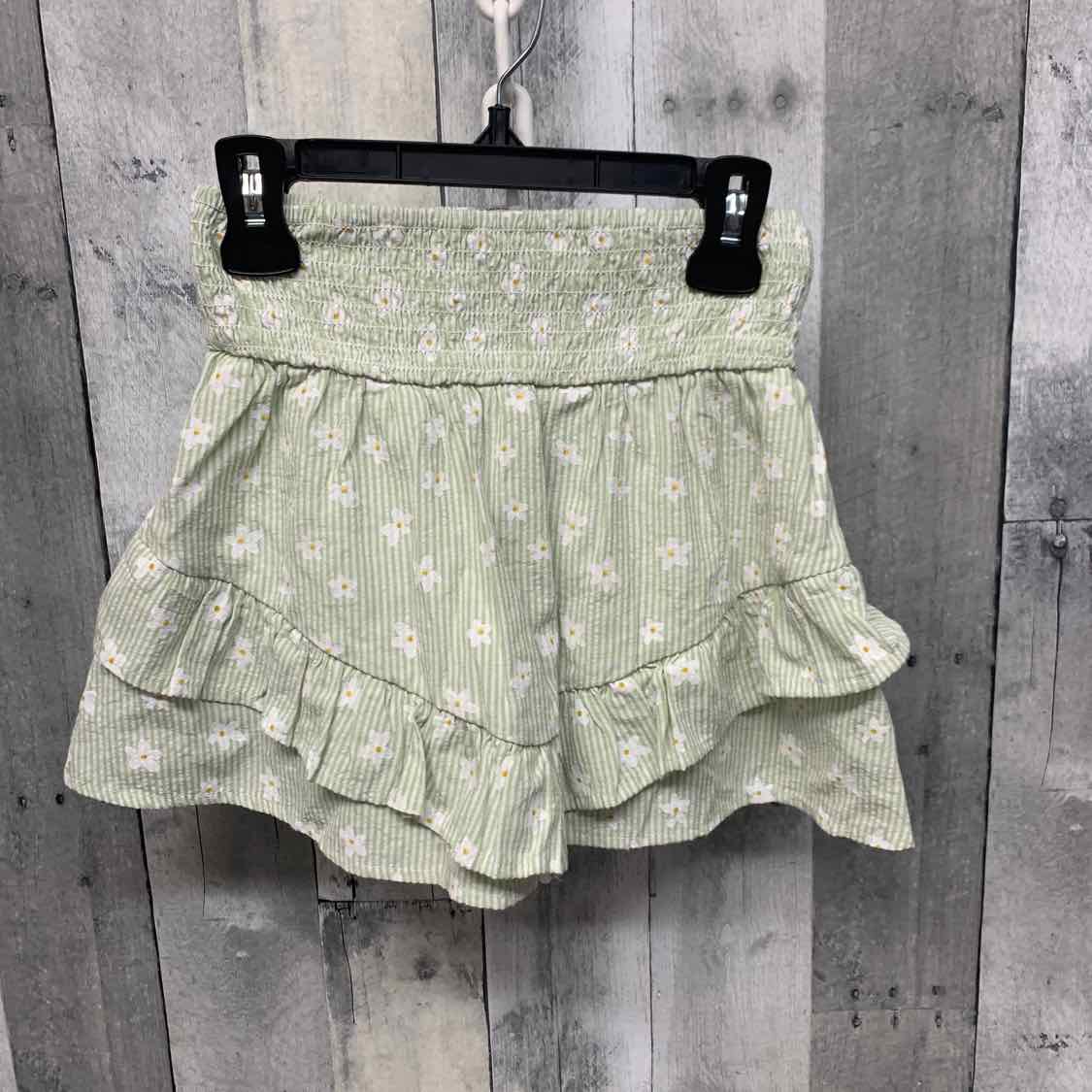 Size 8 Green Floral Print Mid Brand Skirt