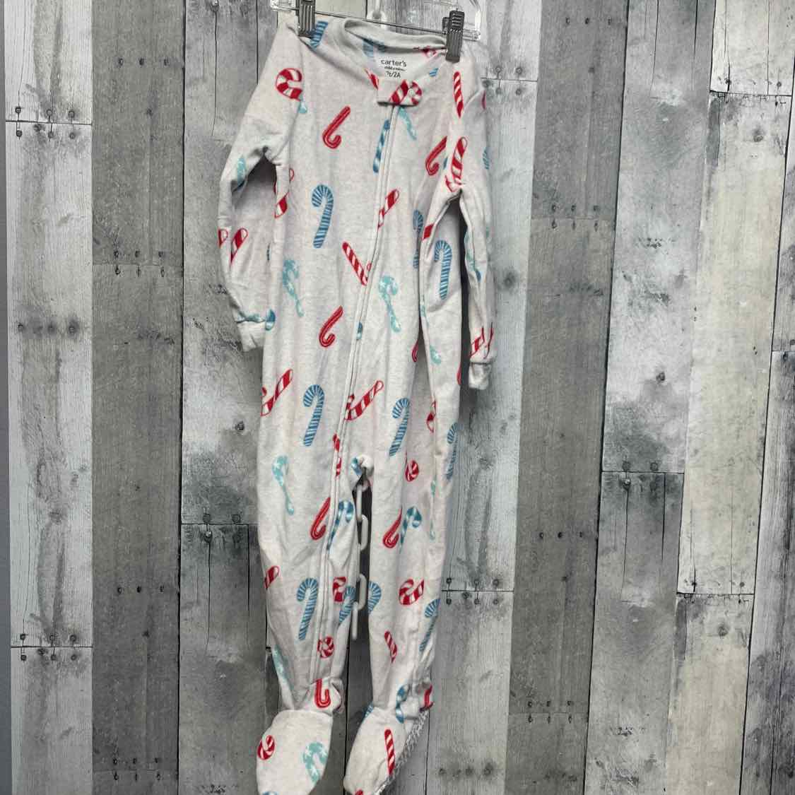 Size 2T Gray Print Child of Mine Footy PJs