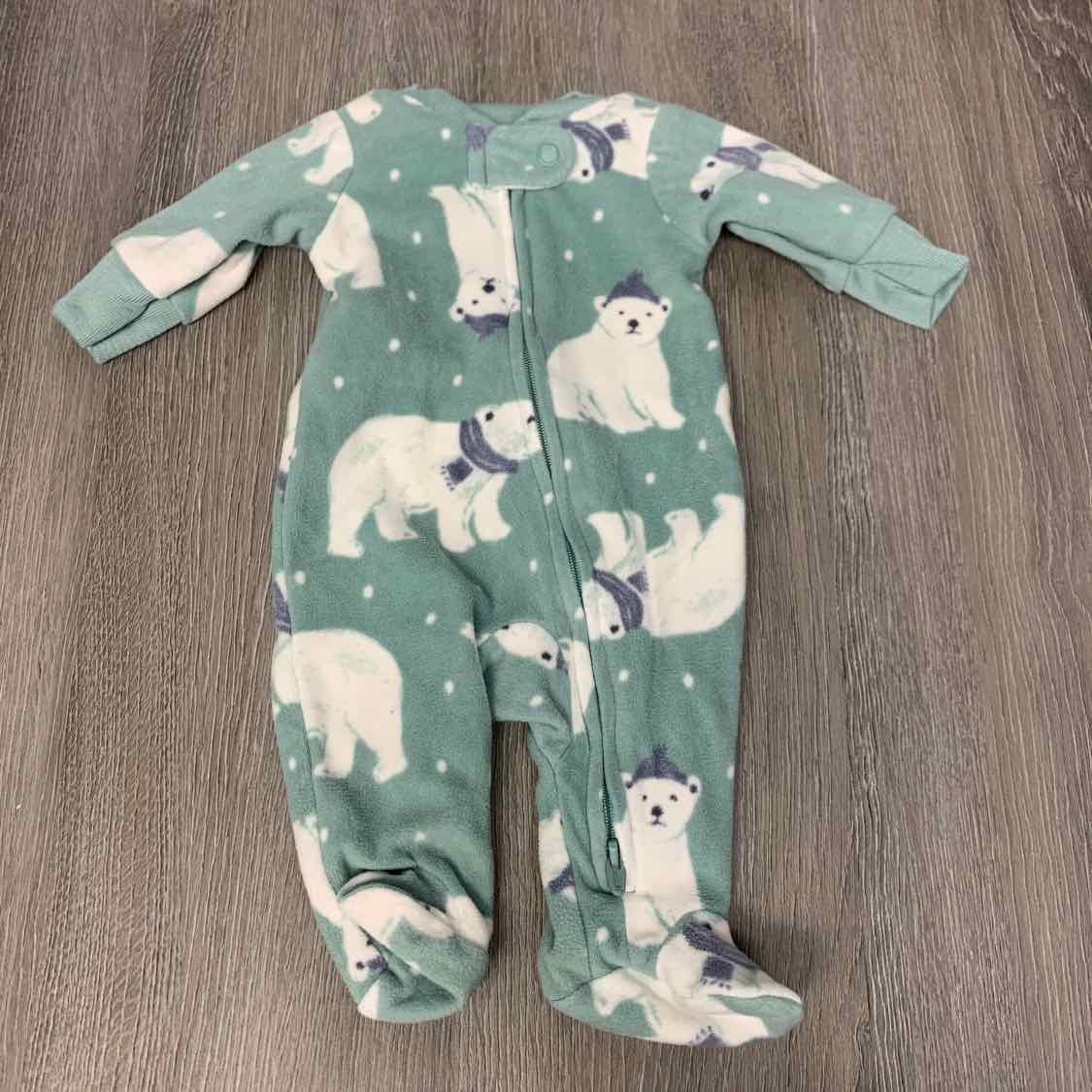 Size Preemie Green Child of Mine Footy PJs