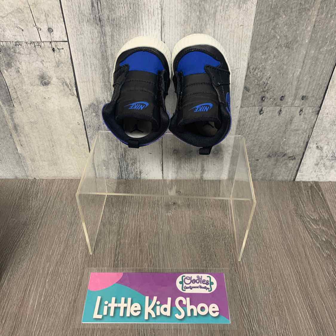 Size 3 Blue/Black Sport Brand Soft Sole Shoes