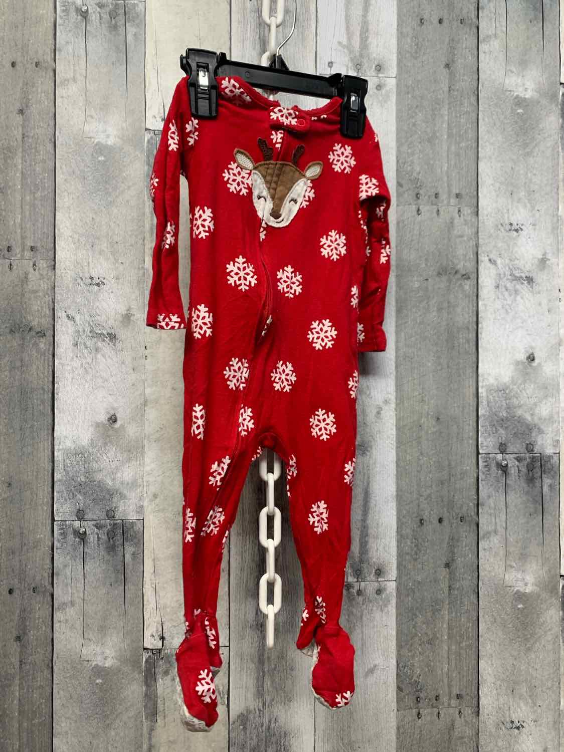 Size 12 Months Red Just One You Footy PJs