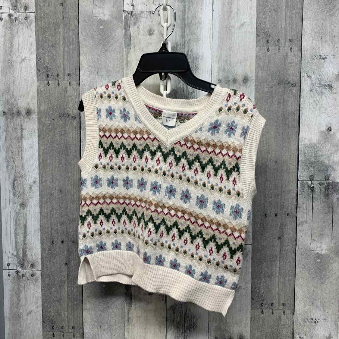 Size 9/10 Ivory/Green Abercrombie Sweater