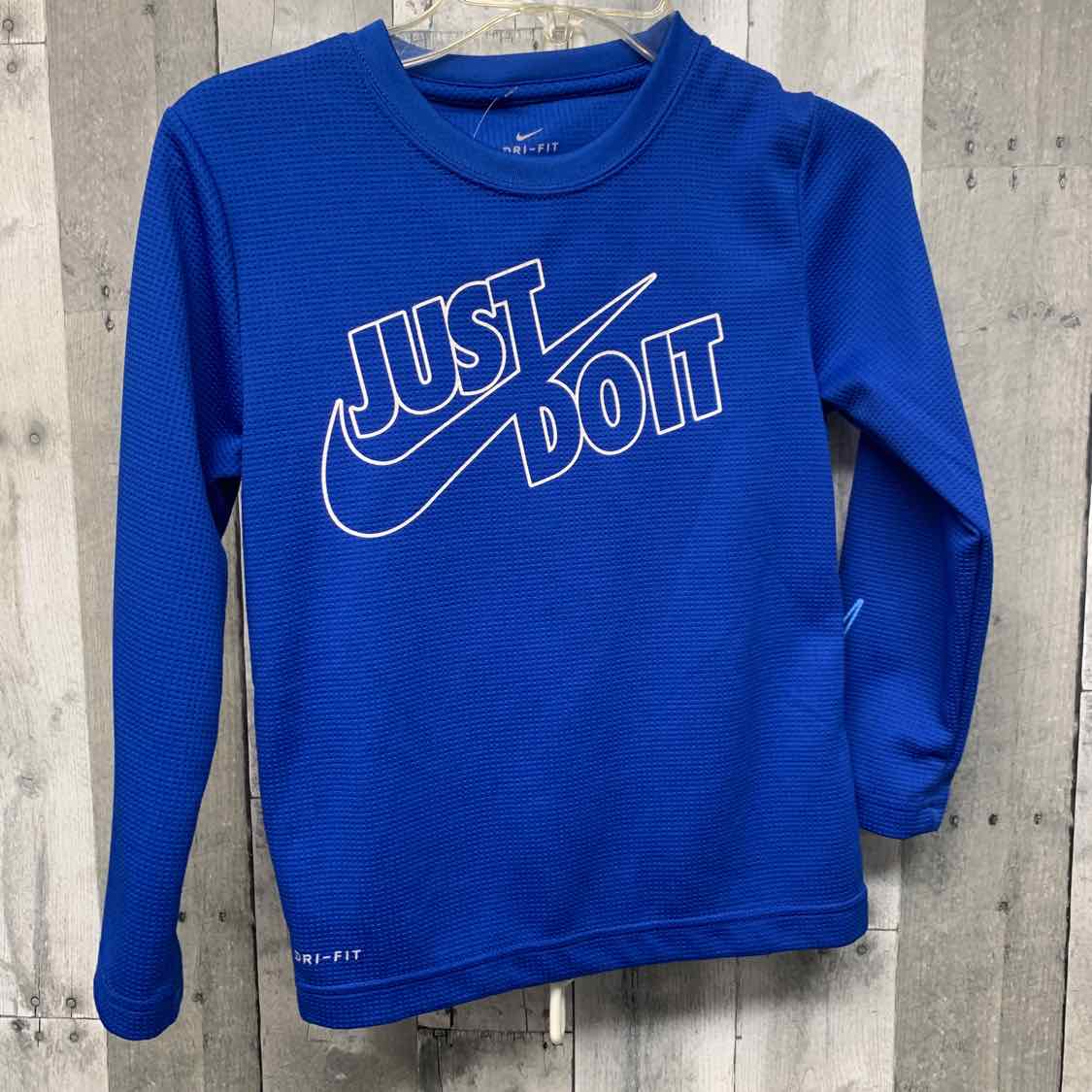 Size 7 Blue Graphic Sport Brand Long Sleeve Shirt