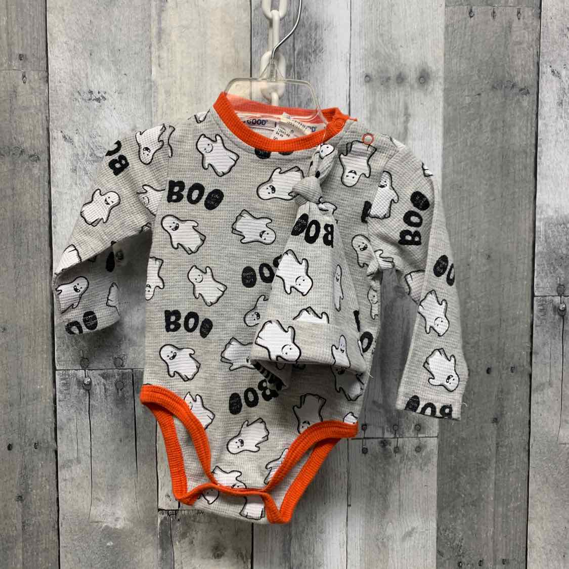 Size 6-9 Months Gray Graphic Life is Good Bodysuit