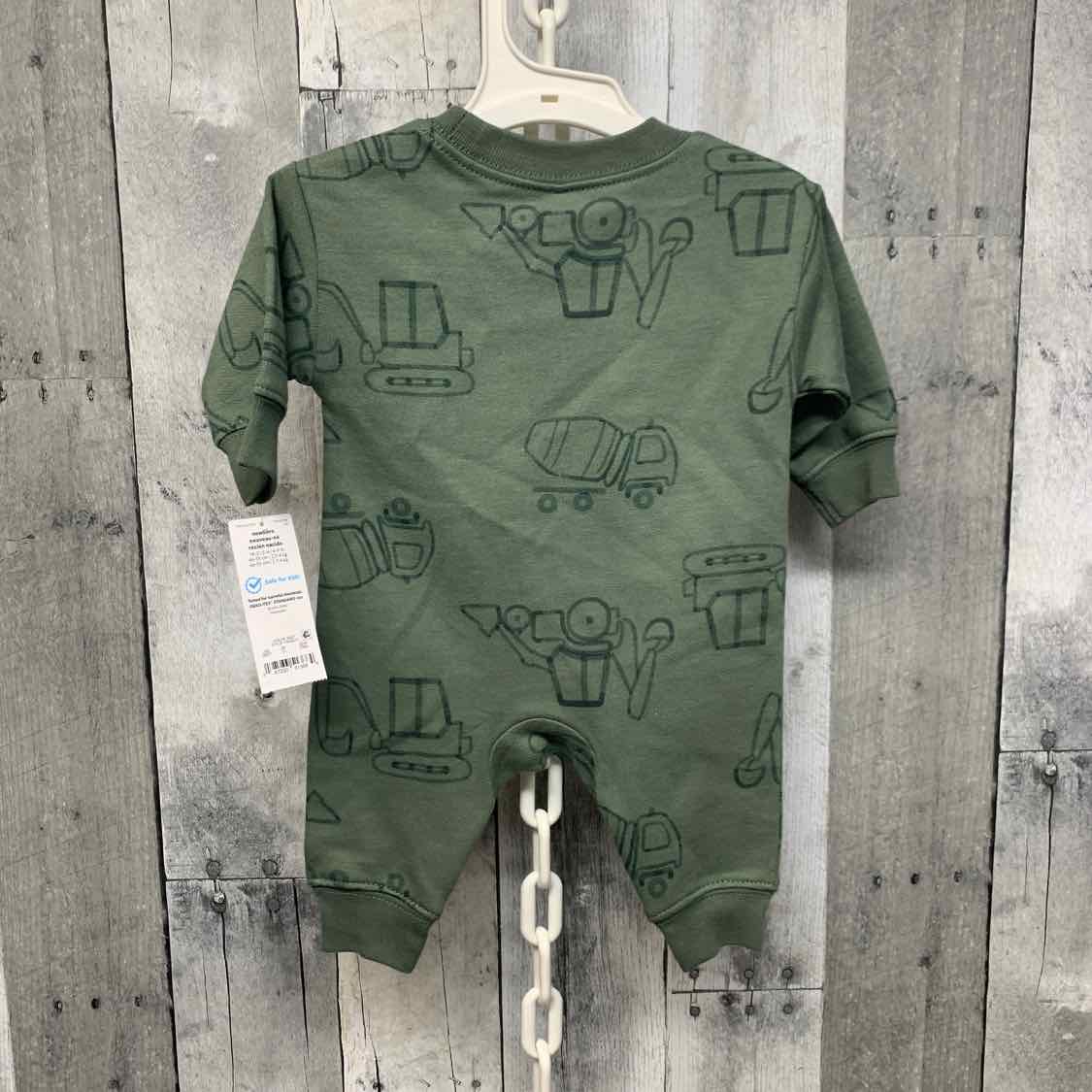 Size Newborn Green Print Just One You Romper