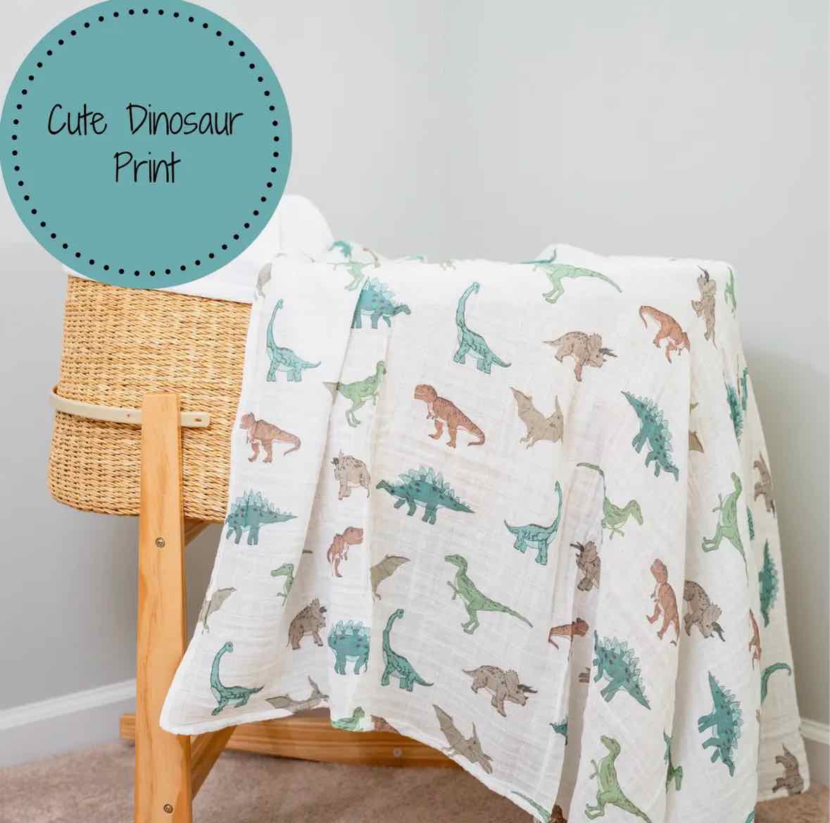 LollyBanks T-Rexcellent Day Dino Receiving Blanket