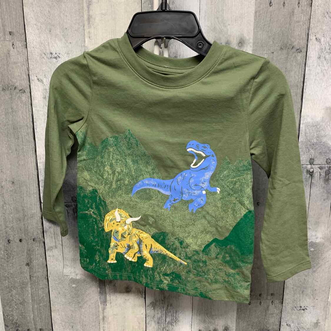 Size 4T Green/Gray Cat & Jack Long Sleeve Shirt