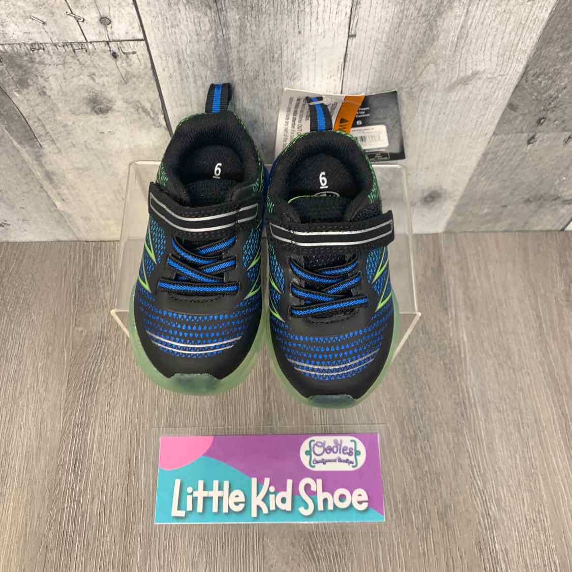 Size 6 Black/Blue Athletic Works Sneakers