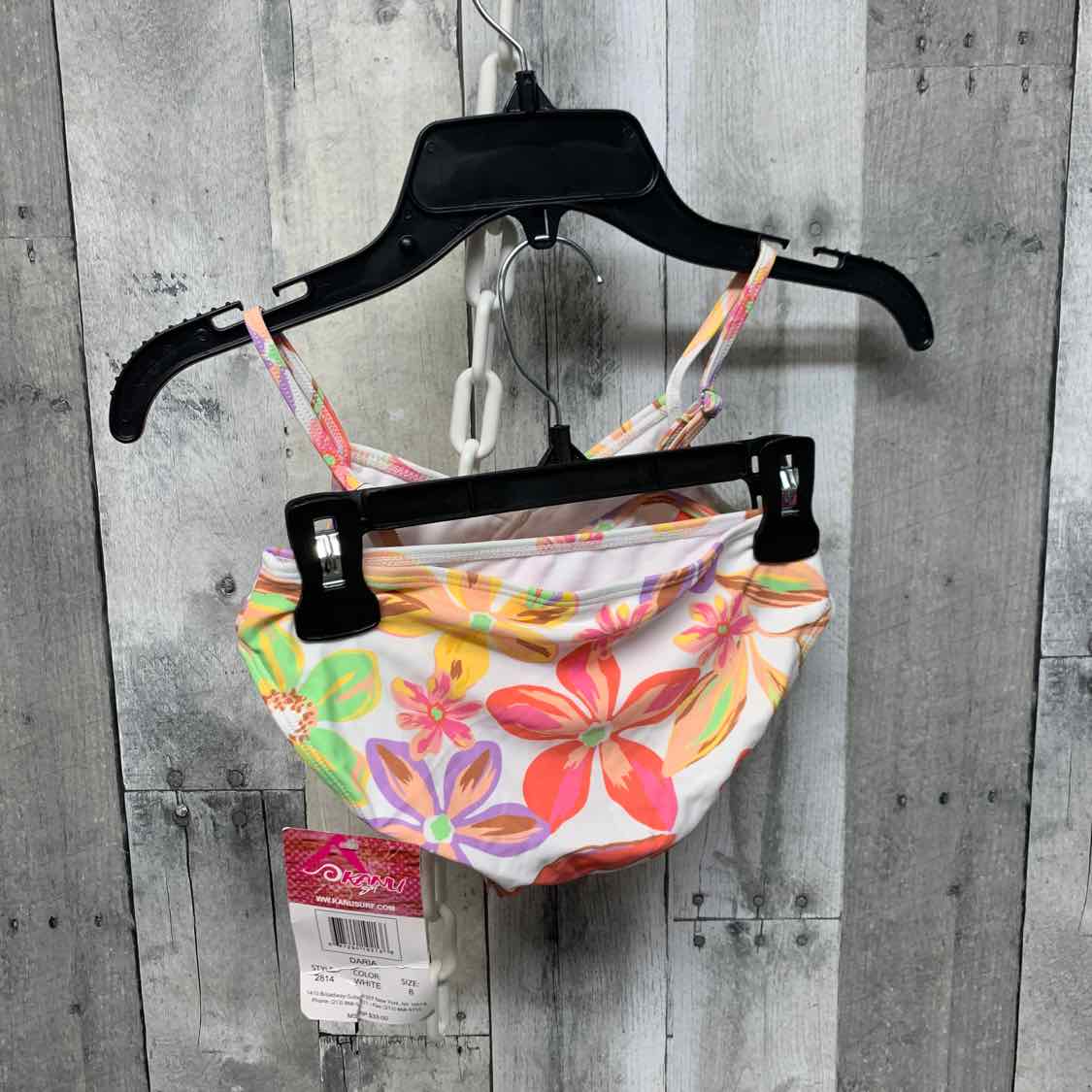 Size 8 Pink/Green B Brand 2pc PJs