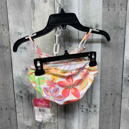 Size 8 Pink/Green B Brand 2pc PJs