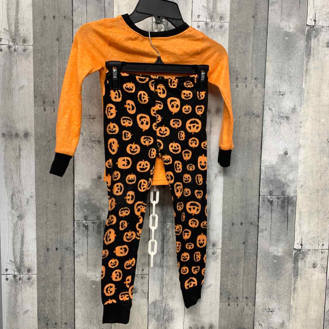 Size 4T Orange/Black Holiday Brands 2pc PJs