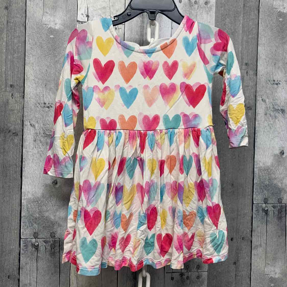 Size 18-24 Months White/Pink Little Sleepies LS Dress