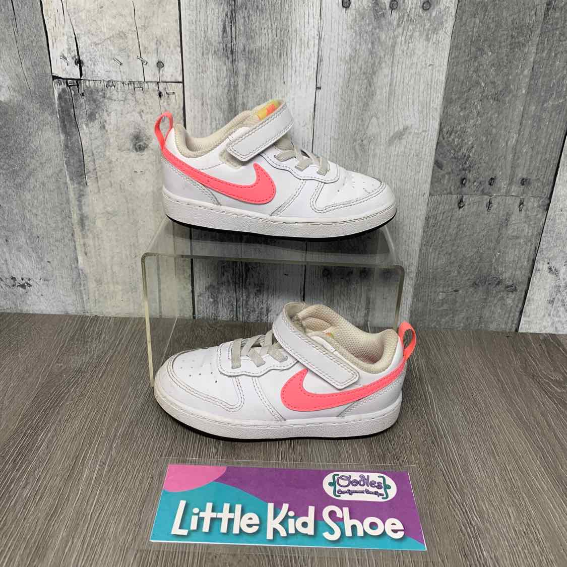 Size 9 White/Pink Sport Brand Sneakers