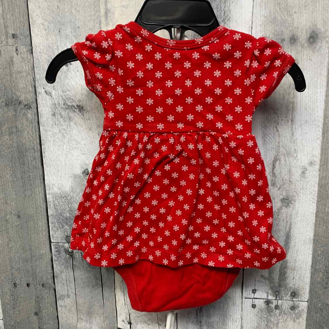 Size 3 Months Red Print Just One You Dress