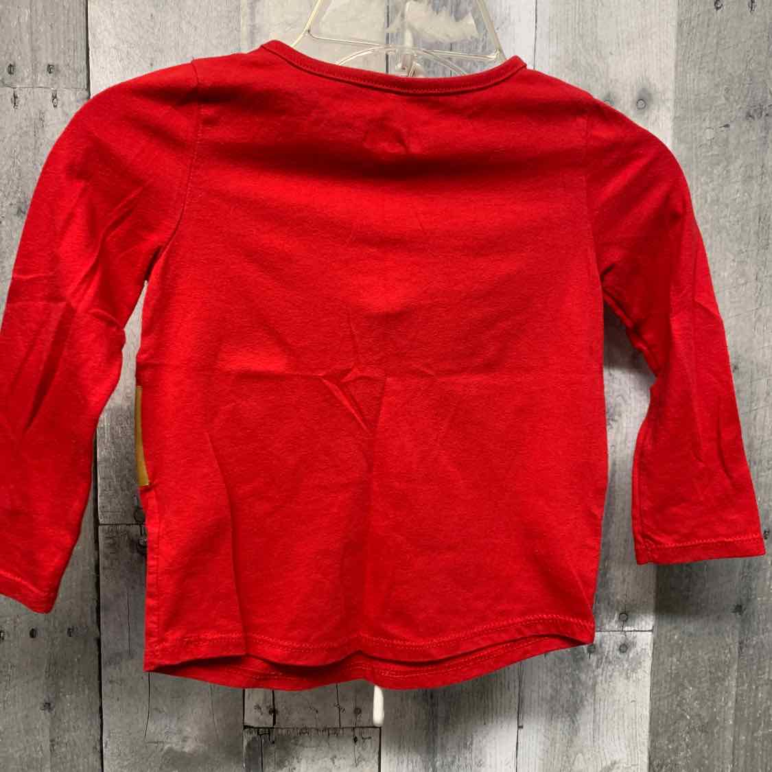 Size 3T Red Graphic Holiday Brands Long Sleeve Shirt