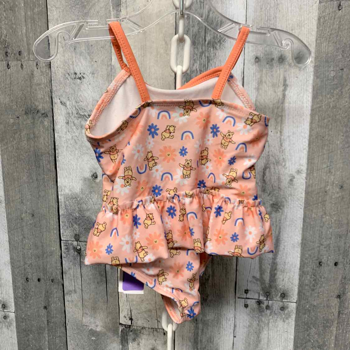 Size 18 Months Peach Print Disney Swim Suit - 1pc
