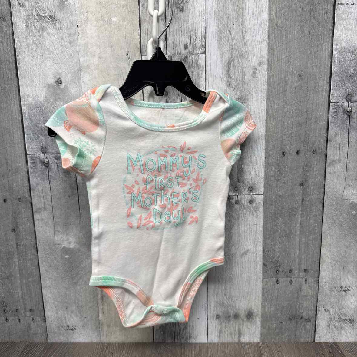 Size 3-6 Months White/Pink B Brand Bodysuit - OodlesCB