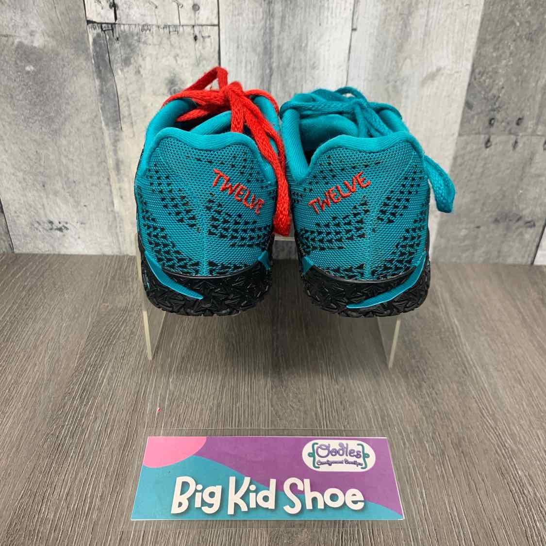 Size 3.5 Teal/Black Sport Brand Sneakers
