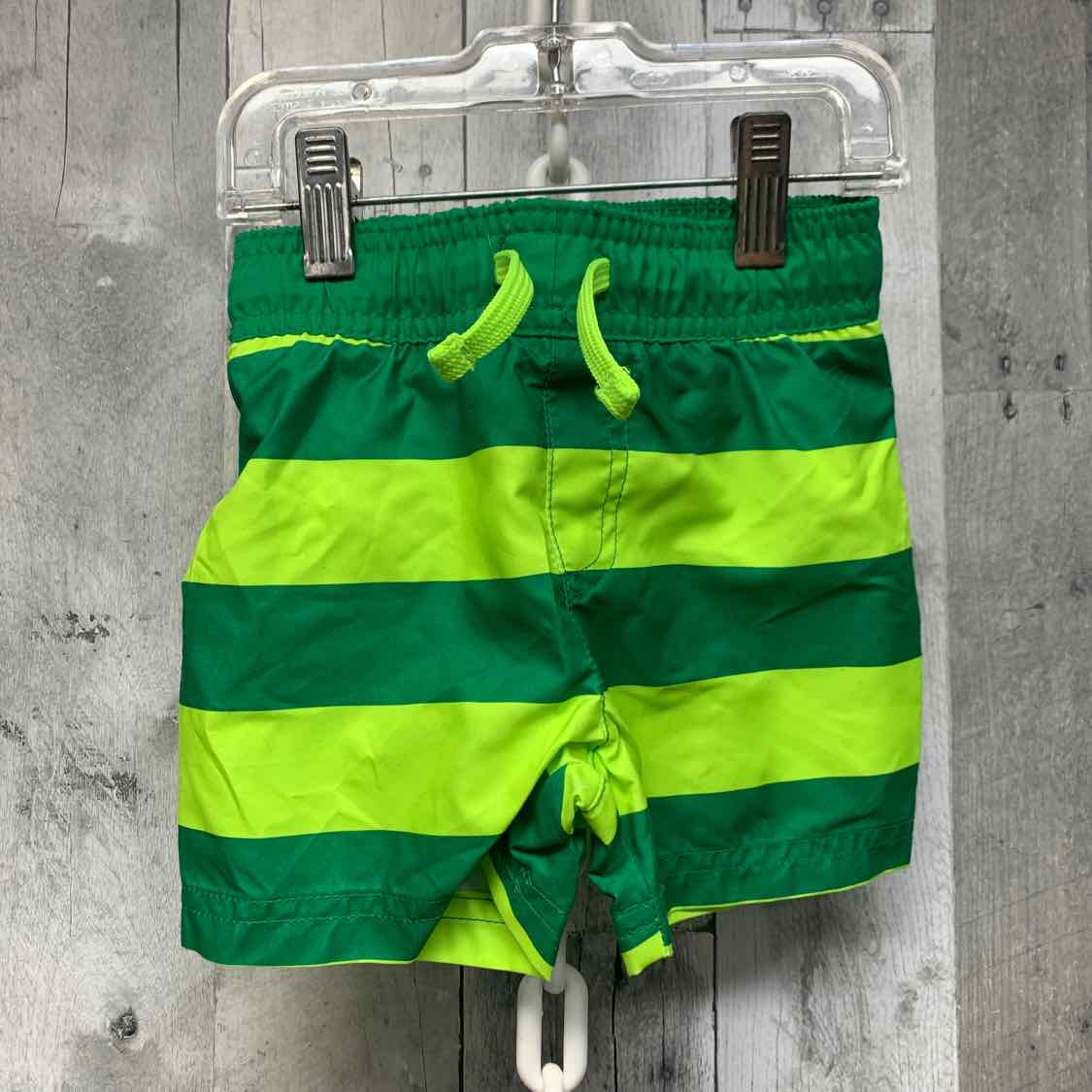 Size 12 Months Green/Yellow Cat & Jack Swim Trunks