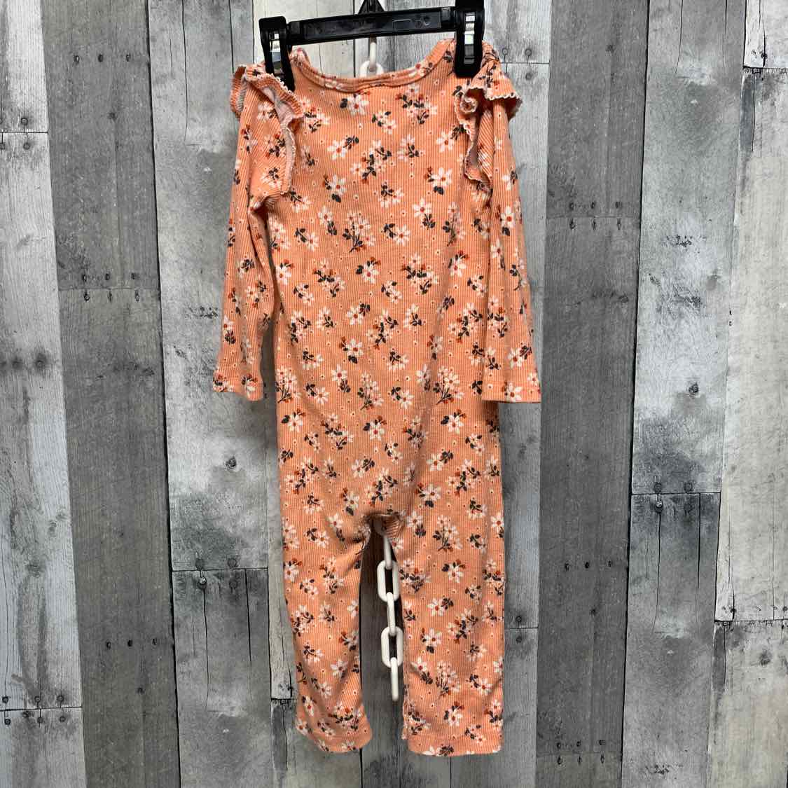 Size 24 Months Pink Floral Print Nicole Miller Romper
